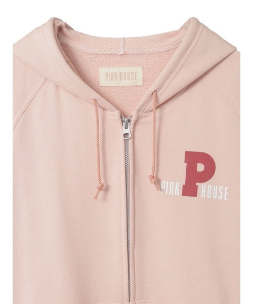 PINK HOUSE（ピンクハウス）の「Pロゴ＆ネームワッペン使いパーカー（パーカー・レディース・ネイビー/レッド/ピンク/ブラック/オフホワイト・フリー）」の8枚目の写真