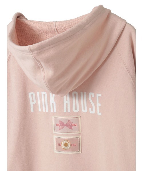 PINK HOUSE（ピンクハウス）の「Pロゴ＆ネームワッペン使いパーカー（パーカー・レディース・ネイビー/レッド/ピンク/ブラック/オフホワイト・フリー）」の9枚目の写真