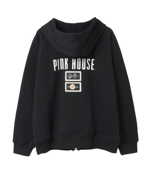 PINK HOUSE（ピンクハウス）の「Pロゴ＆ネームワッペン使いパーカー（パーカー・レディース・ネイビー/レッド/ピンク/ブラック/オフホワイト・フリー）」の14枚目の写真