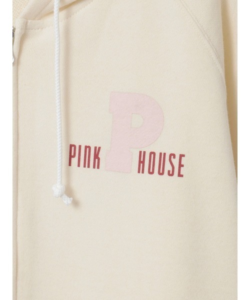 PINK HOUSE（ピンクハウス）の「Pロゴ＆ネームワッペン使いパーカー（パーカー・レディース・ネイビー/レッド/ピンク/ブラック/オフホワイト・フリー）」の15枚目の写真