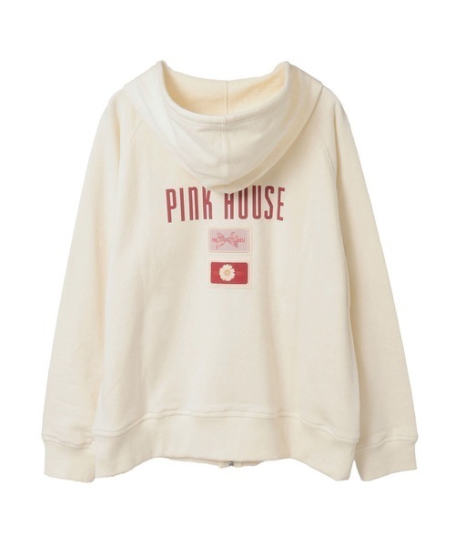 PINK HOUSE（ピンクハウス）の「Pロゴ＆ネームワッペン使いパーカー（パーカー・レディース・ネイビー/レッド/ピンク/ブラック/オフホワイト・フリー）」の16枚目の写真