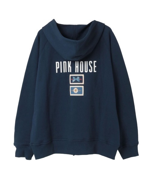 PINK HOUSE（ピンクハウス）の「Pロゴ＆ネームワッペン使いパーカー（パーカー・レディース・ネイビー/レッド/ピンク/ブラック/オフホワイト・フリー）」の20枚目の写真