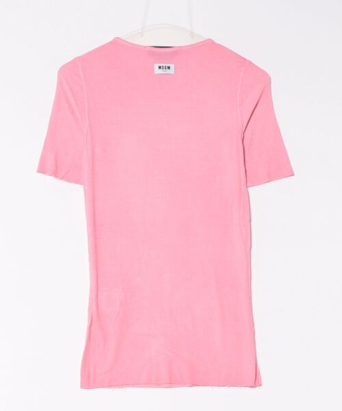 MSGM（エムエスジーエム）の「ライトジャージー リブショートスリーブトップ（Tシャツ/カットソー・レディース・ローズ/ライム・M）」の12枚目の写真