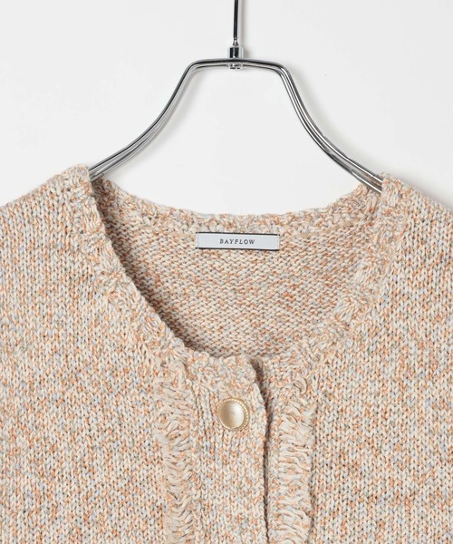 BAYFLOW（ベイフロー）の「ツイードライクニットベスト（ベスト・レディース・ブラック/オレンジ・FREE）」の17枚目の写真