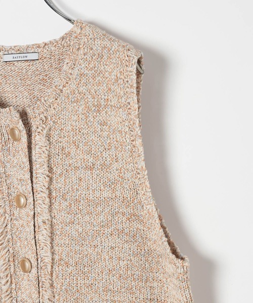 BAYFLOW（ベイフロー）の「ツイードライクニットベスト（ベスト・レディース・ブラック/オレンジ・FREE）」の18枚目の写真