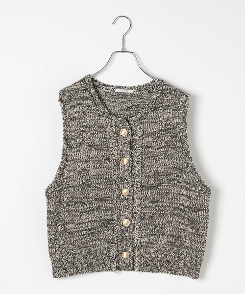 BAYFLOW（ベイフロー）の「ツイードライクニットベスト（ベスト・レディース・ブラック/オレンジ・FREE）」の15枚目の写真