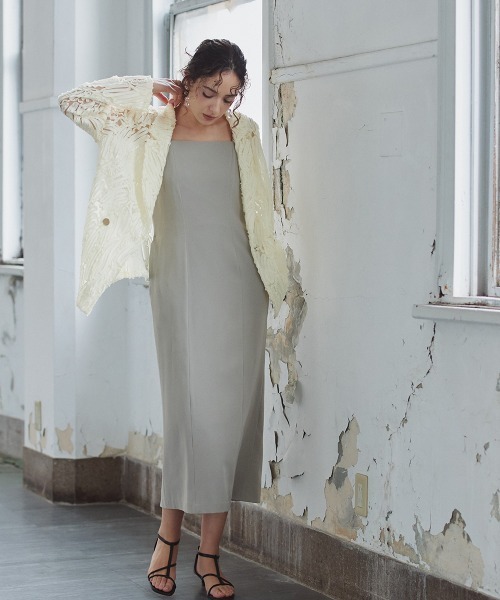 Callarus（カラルス）の「＜単品＞テープ刺繍チュールダブルテーラードジャケット〔Callarus〕（テーラードジャケット・レディース・アイボリー/ブラック・M/L/LL/3L）」の18枚目の写真