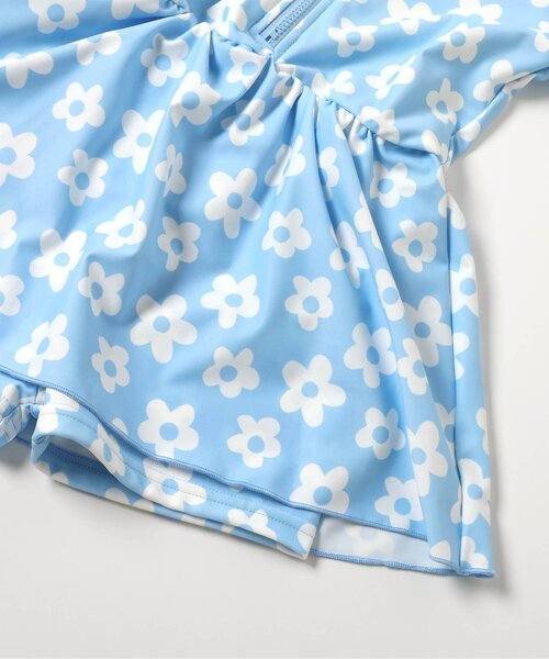 BREEZE（ブリーズ）の「【UVカット】総柄 長袖ワンピース水着（水着・キッズ・サックスブルー/オフホワイト・80/90/100/110/120/130/140）」の16枚目の写真