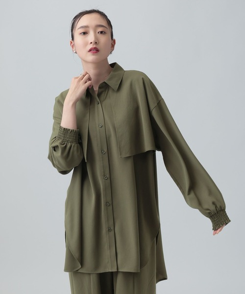 LEPSIM（レプシィム）の「マルメリヨークミディ長袖ワンピース　632552（シャツ/ブラウス・レディース・ブラック/グリーン/ブラウン・FREE）」の3枚目の写真