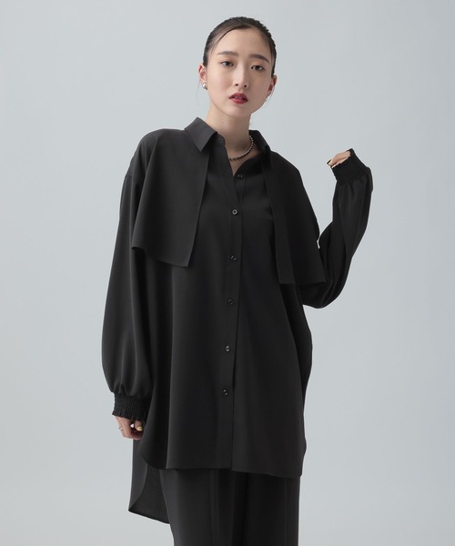 LEPSIM（レプシィム）の「マルメリヨークミディ長袖ワンピース　632552（シャツ/ブラウス・レディース・ブラック/グリーン/ブラウン・FREE）」の2枚目の写真