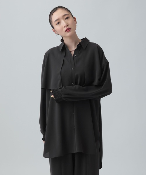 LEPSIM（レプシィム）の「マルメリヨークミディ長袖ワンピース　632552（シャツ/ブラウス・レディース・ブラック/グリーン/ブラウン・FREE）」の4枚目の写真