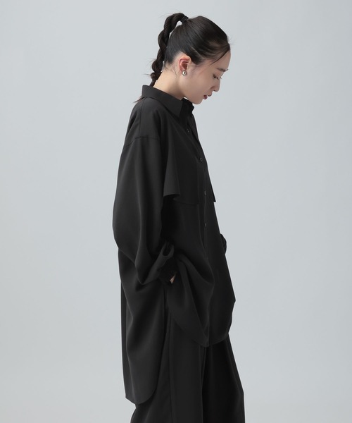 LEPSIM（レプシィム）の「マルメリヨークミディ長袖ワンピース　632552（シャツ/ブラウス・レディース・ブラック/グリーン/ブラウン・FREE）」の6枚目の写真