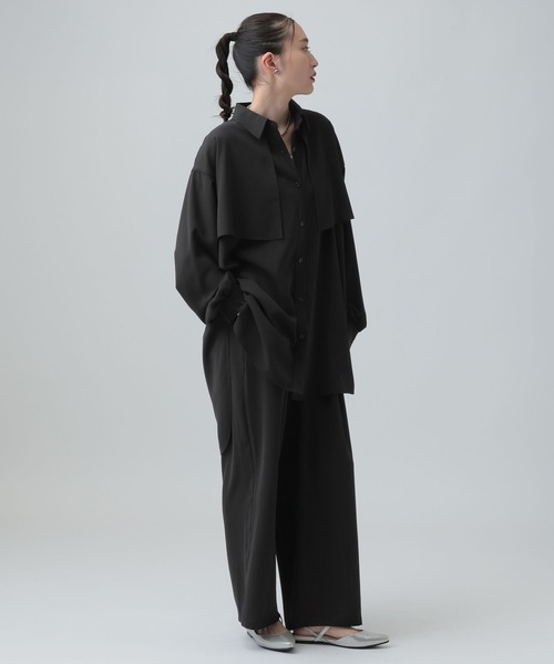 LEPSIM（レプシィム）の「マルメリヨークミディ長袖ワンピース　632552（シャツ/ブラウス・レディース・ブラック/グリーン/ブラウン・FREE）」の9枚目の写真