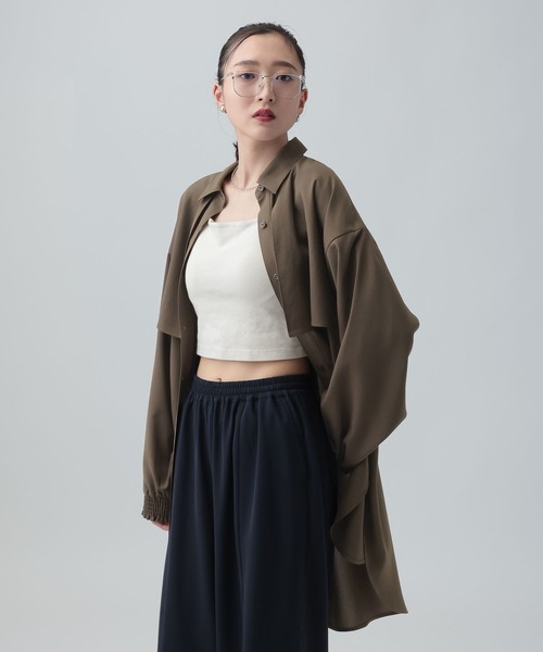 LEPSIM（レプシィム）の「マルメリヨークミディ長袖ワンピース　632552（シャツ/ブラウス・レディース・ブラック/グリーン/ブラウン・FREE）」の12枚目の写真