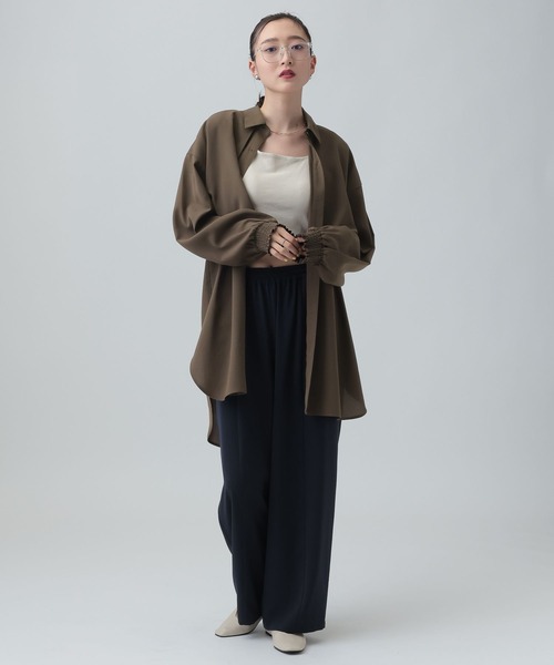 LEPSIM（レプシィム）の「マルメリヨークミディ長袖ワンピース　632552（シャツ/ブラウス・レディース・ブラック/グリーン/ブラウン・FREE）」の15枚目の写真