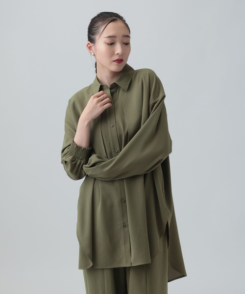 LEPSIM（レプシィム）の「マルメリヨークミディ長袖ワンピース　632552（シャツ/ブラウス・レディース・ブラック/グリーン/ブラウン・FREE）」の17枚目の写真