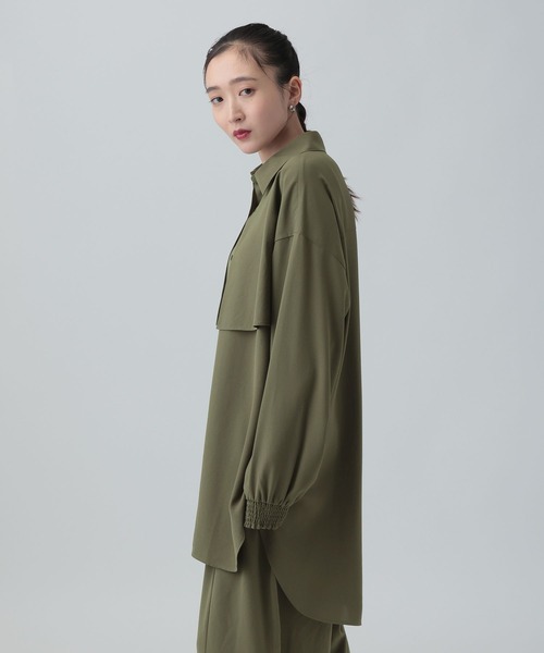 LEPSIM（レプシィム）の「マルメリヨークミディ長袖ワンピース　632552（シャツ/ブラウス・レディース・ブラック/グリーン/ブラウン・FREE）」の18枚目の写真