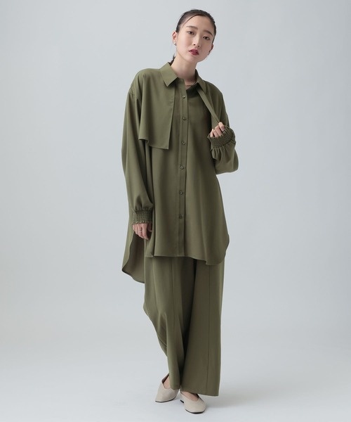 LEPSIM（レプシィム）の「マルメリヨークミディ長袖ワンピース　632552（シャツ/ブラウス・レディース・ブラック/グリーン/ブラウン・FREE）」の20枚目の写真