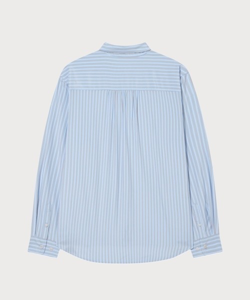 COVERNAT(カバーナット)の「WOMEN OVERSIZED STRIPED SHIRT(シャツ/ブラウス・レディース・アイボリー/ブルー・MEDIUM/SMALL)」の19枚目の写真