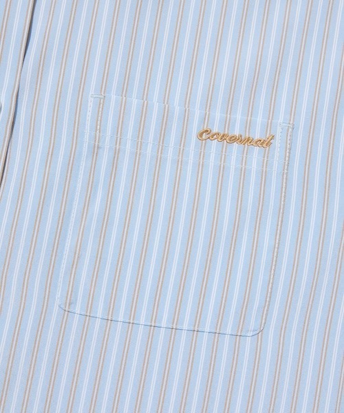 COVERNAT(カバーナット)の「WOMEN OVERSIZED STRIPED SHIRT(シャツ/ブラウス・レディース・アイボリー/ブルー・MEDIUM/SMALL)」の21枚目の写真
