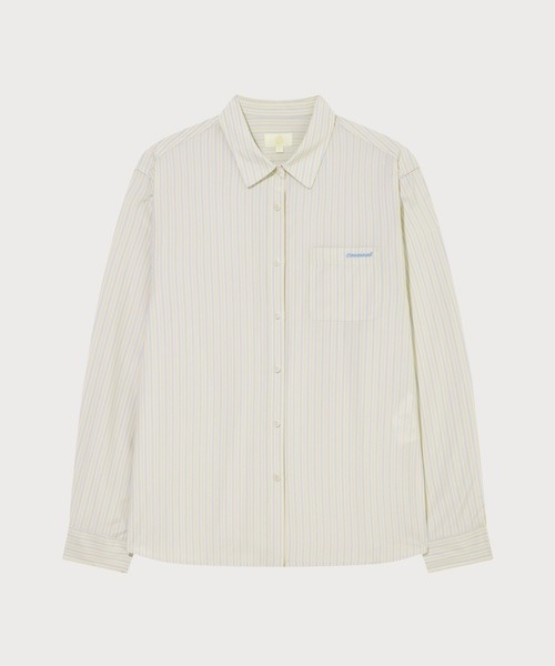 COVERNAT(カバーナット)の「WOMEN OVERSIZED STRIPED SHIRT(シャツ/ブラウス・レディース・アイボリー/ブルー・MEDIUM/SMALL)」の10枚目の写真
