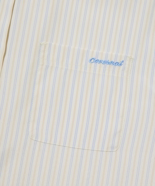 COVERNAT(カバーナット)の「WOMEN OVERSIZED STRIPED SHIRT(シャツ/ブラウス・レディース・アイボリー/ブルー・MEDIUM/SMALL)」の13枚目の写真