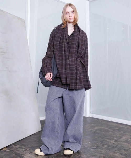 VOAAOV(ヴォアーブ)の「【VOAAOV】BLACK DENIM Painter Pants(デニムパンツ・メンズ・グレー/ブラック・0/1/2)」の2枚目の写真