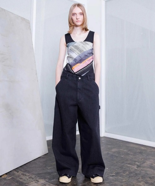 VOAAOV(ヴォアーブ)の「【VOAAOV】BLACK DENIM Painter Pants(デニムパンツ・メンズ・グレー/ブラック・0/1/2)」の1枚目の写真