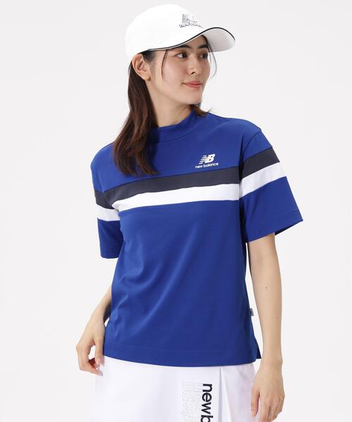 New Balance Golf(ニューバランスゴルフ)の「H/SLEEVE MOCK NECK PULLOVER(Tシャツ/カットソー・レディース・ホワイト/ネイビー/ブルー系その他2・MEDIUM/LARGE/SMALL)」の3枚目の写真