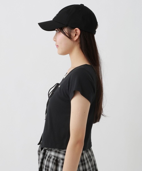 repipi armario(レピピ アルマリオ)の「レースアップTシャツ(Tシャツ/カットソー・キッズ・ブラック/オフホワイト/グレー・SMALL/MEDIUM/LARGE)」の12枚目の写真
