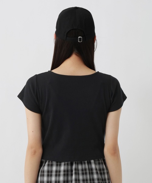 repipi armario(レピピ アルマリオ)の「レースアップTシャツ(Tシャツ/カットソー・キッズ・ブラック/オフホワイト/グレー・SMALL/MEDIUM/LARGE)」の13枚目の写真