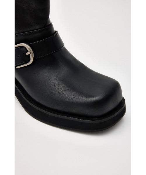 SLY(スライ)の「SIDE HOLE MIDDLE BOOTS サイドホールミドルブーツ 春服(ブーツ・レディース・ブラック・SMALL/MEDIUM/LARGE)」の7枚目の写真