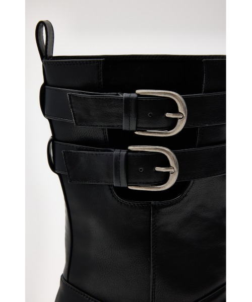 SLY(スライ)の「SIDE HOLE MIDDLE BOOTS サイドホールミドルブーツ 春服(ブーツ・レディース・ブラック・SMALL/MEDIUM/LARGE)」の8枚目の写真
