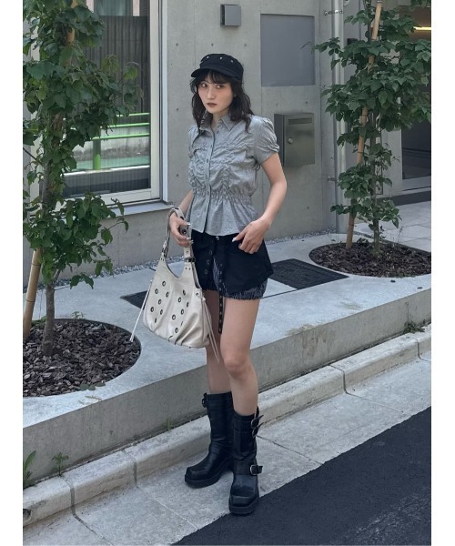 SLY(スライ)の「SIDE HOLE MIDDLE BOOTS サイドホールミドルブーツ 春服(ブーツ・レディース・ブラック・SMALL/MEDIUM/LARGE)」の19枚目の写真