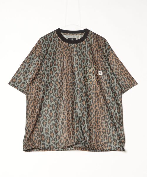 MAGIC NUMBER（マジック ナンバー）の「【MAGIC NUMBER】MESH LEOPARD T-SHIRT（Tシャツ/カットソー・メンズ・ブラック/ブラウン・LARGE/MEDIUM）」の6枚目の写真