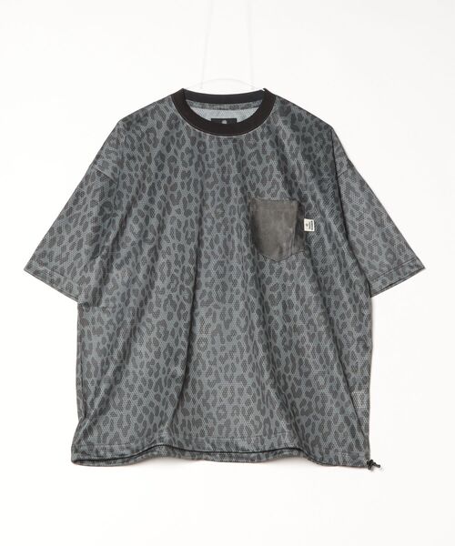 MAGIC NUMBER（マジック ナンバー）の「【MAGIC NUMBER】MESH LEOPARD T-SHIRT（Tシャツ/カットソー・メンズ・ブラック/ブラウン・LARGE/MEDIUM）」の5枚目の写真