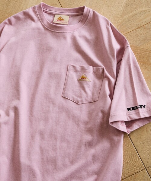 FREAK'S STORE(フリークスストア)の「限定展開 KELTY×FREAK'S STORE ケルティ 別注 ワンポイント ヴィンテージロゴ クルーネック ポケットTシャツ UVカット 接触冷感 吸水速乾(Tシャツ/カットソー・メンズ・オリーブ/ベージュ/スミクロ/ネイビー/ブラック/ピンク/ホワイト/杢グレー・LARGE/MEDIUM/SMALL/X-LARGE)」の16枚目の写真