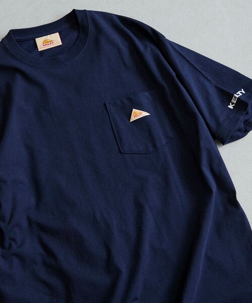 FREAK'S STORE(フリークスストア)の「限定展開 KELTY×FREAK'S STORE ケルティ 別注 ワンポイント ヴィンテージロゴ クルーネック ポケットTシャツ UVカット 接触冷感 吸水速乾(Tシャツ/カットソー・メンズ・オリーブ/ベージュ/スミクロ/ネイビー/ブラック/ピンク/ホワイト/杢グレー・LARGE/MEDIUM/SMALL/X-LARGE)」の20枚目の写真