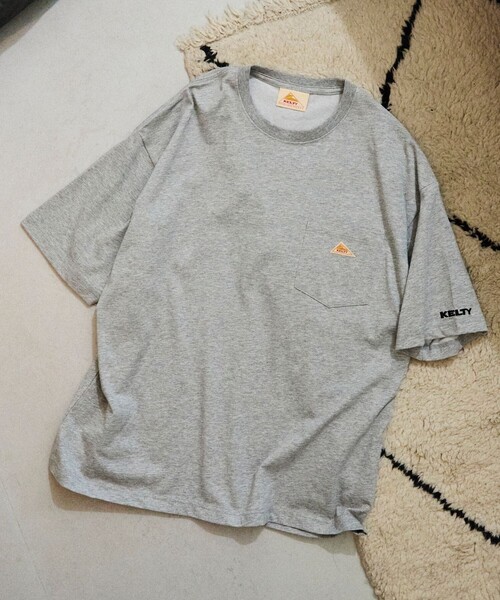 FREAK'S STORE(フリークスストア)の「限定展開 KELTY×FREAK'S STORE ケルティ 別注 ワンポイント ヴィンテージロゴ クルーネック ポケットTシャツ UVカット 接触冷感 吸水速乾(Tシャツ/カットソー・メンズ・オリーブ/ベージュ/スミクロ/ネイビー/ブラック/ピンク/ホワイト/杢グレー・LARGE/MEDIUM/SMALL/X-LARGE)」の21枚目の写真