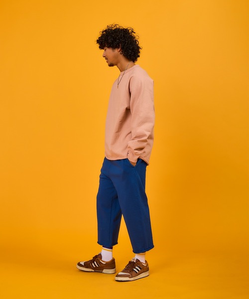 WALLA WALLA SPORT(ワラワラスポーツ)の「WALLA WALLA SPORT【ワラワラスポーツ】 - 3/4 SWEAT PANT / 3/4 スウェットパンツ(スウェットパンツ・メンズ・スミクロ/インディゴブルー/ヘザーグレー/アイボリー/ダークブラウン・LARGE/X-LARGE/MEDIUM/SMALL)」の8枚目の写真