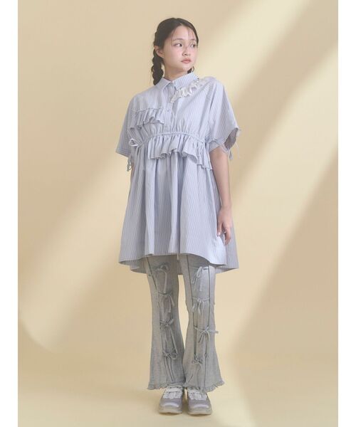 merry jenny（メリージェニー）の「ストライプフリルミニワンピース（ワンピース・レディース・ピンク/ライトブルー/ブルー・FREE）」の20枚目の写真