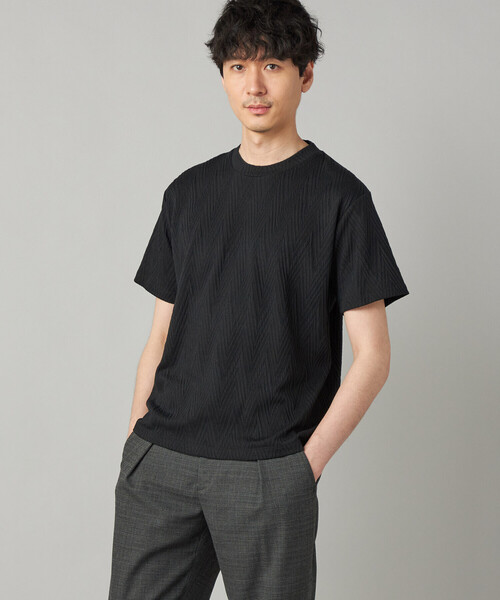 COMME CA MEN（コムサメン）の「フクレジャカード Tシャツ（Tシャツ/カットソー・メンズ・ネイビー/ブラック・M/L）」の2枚目の写真