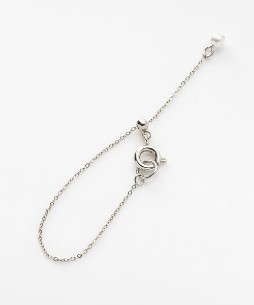 Cream dot.（クリームドット）の「【金属アレルギー対応】ビジューとパールのスライド式アジャスターチェーン（ネックレス・レディース・ピンク系その他/シルバー系その他/ゴールド系その他/ピンクゴールド/ゴールド/シルバー・ONE SIZE）」の4枚目の写真