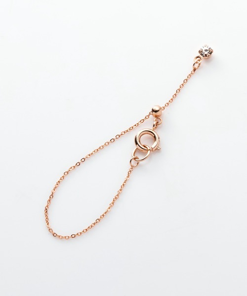 Cream dot.（クリームドット）の「【金属アレルギー対応】ビジューとパールのスライド式アジャスターチェーン（ネックレス・レディース・ピンク系その他/シルバー系その他/ゴールド系その他/ピンクゴールド/ゴールド/シルバー・ONE SIZE）」の5枚目の写真
