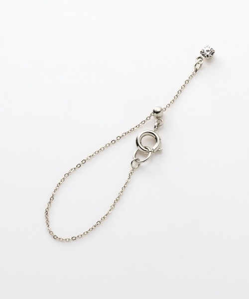 Cream dot.（クリームドット）の「【金属アレルギー対応】ビジューとパールのスライド式アジャスターチェーン（ネックレス・レディース・ピンク系その他/シルバー系その他/ゴールド系その他/ピンクゴールド/ゴールド/シルバー・ONE SIZE）」の3枚目の写真