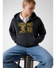 GUESS JEANS Chain Stitch Zip Hoodie パーカー ジップアップ | GUESS