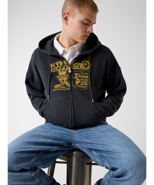 トップス HYSTERIC GLAMOUR GUESS JEANS HOODIE L GUESS JEANS/FULL ZIP HOODIE|HYSTERIC GLAMOUR MEN | HYSTERIC