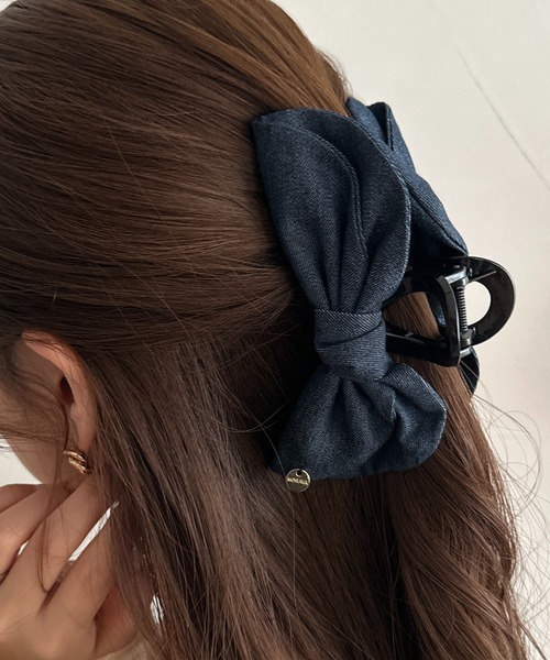 apres jour clair】プレート付きアソートリボンヘアバンズ（バレッタ
