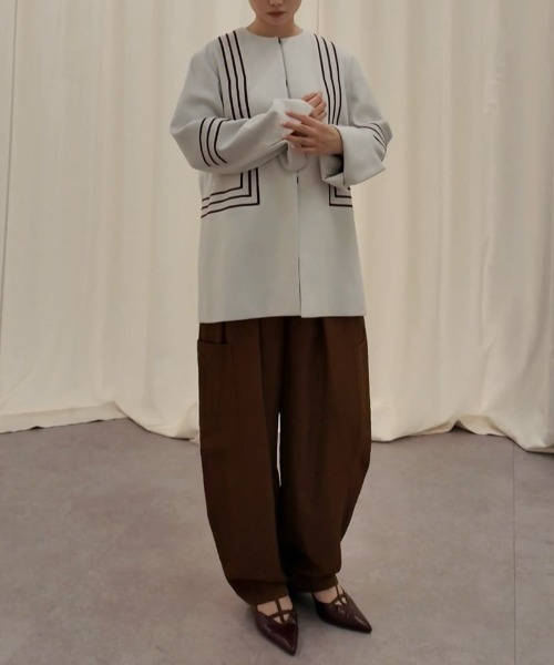 ADORE(アドーア)の「◆シルキープレーンクロスパンツ(その他パンツ・レディース・ブラック/ブラウン・38/36)」の3枚目の写真