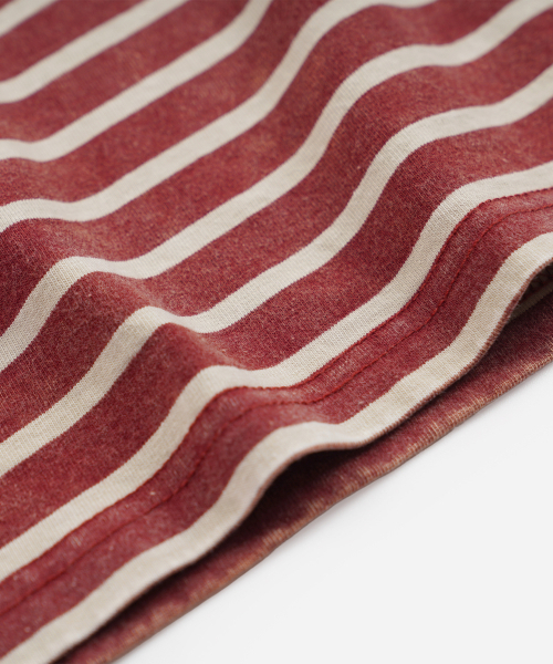 FRIZMWORKS(フリズムワークス)の「VINTAGE FADED STRIPE HALF TEE _ BURGUNDY(Tシャツ/カットソー・メンズ・その他・LARGE/MEDIUM/SMALL/X-LARGE)」の3枚目の写真